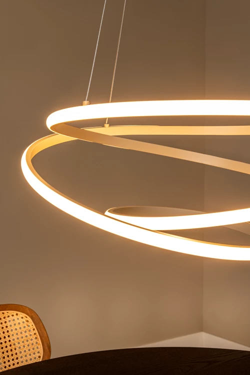 Lucide ESPIRAL - Pendant light - LED Dim. - CCT - 1x40W 2700K/4000K - Taupe | Essential - atmosphere 2